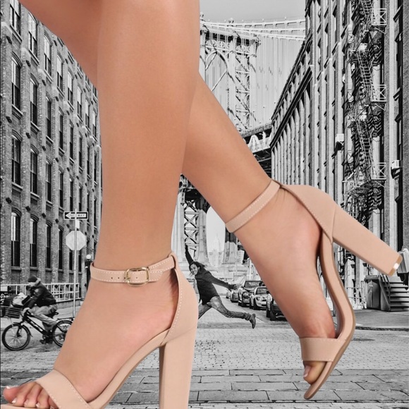 Delicious Shoes - BEST SELLER Delicious Nude Basic Ankle Strap Heel Nu Shuz Key West